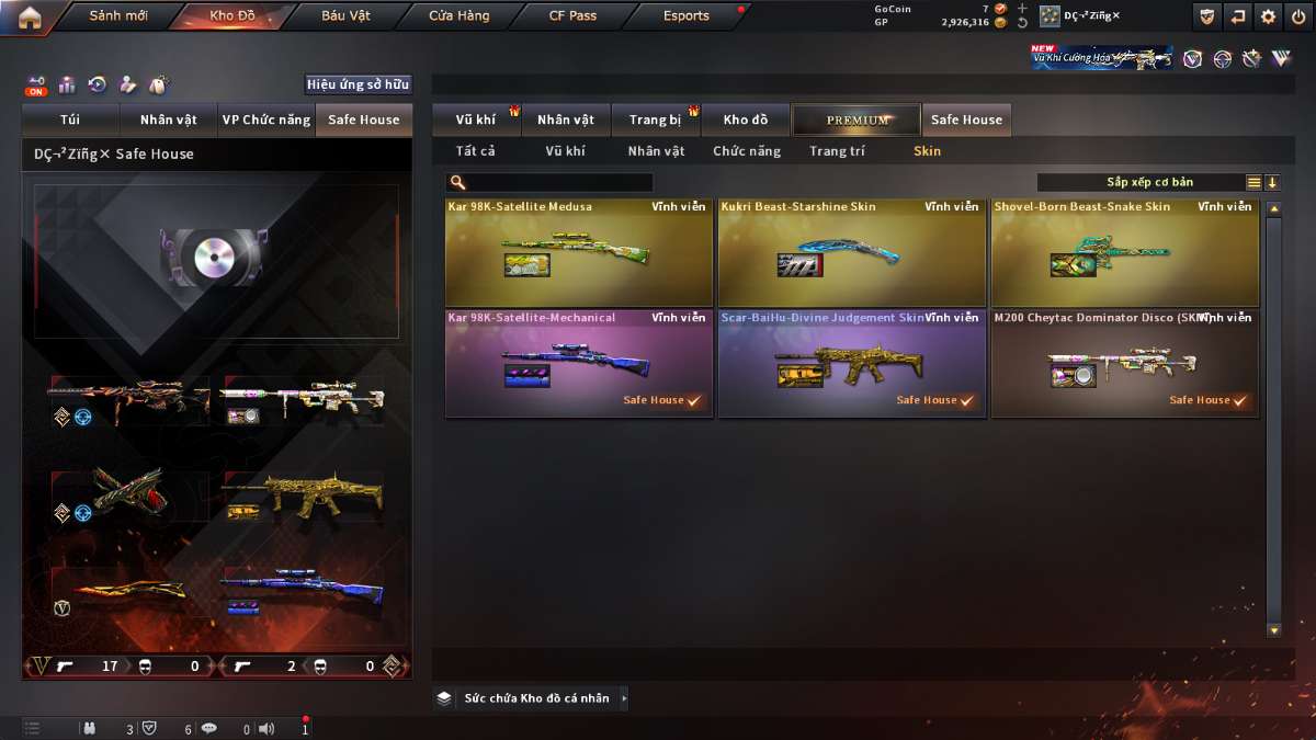 shop acc cf uy tin gia re